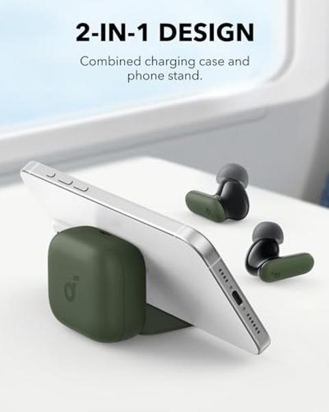 Auriculares Soundcore P30i de Anker con cancelación de ruido, potentes e inteligentes, graves potentes, 45 horas de reproducción, estuche y soporte para teléfono 2 en 1, IP54, inal
