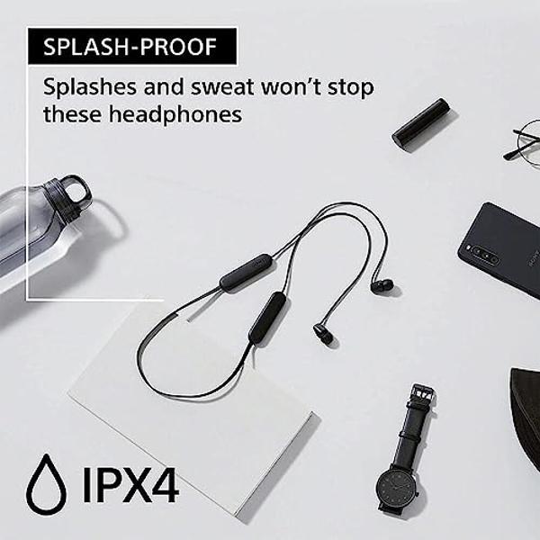 Auriculares inalámbricos intraaurales Bluetooth Sony WI-C100 con micrófono integrado, color negro