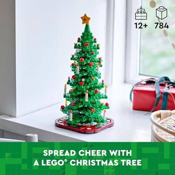 Árbol de Navidad LEGO - Juguetes de construcción para niños y niñas, a partir de 12 años - Mini adornos navideños para la mesa y el hogar - Regalos para niños y niñas - 40573