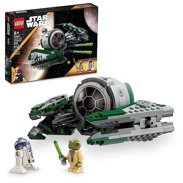 LEGO Star Wars: The Clone Wars Yoda’s Jedi Starfighter 75360 Juguete coleccionable de Star Wars para niños con figura del Maestro Yoda con sable de luz, regalo de cumpleaños para n