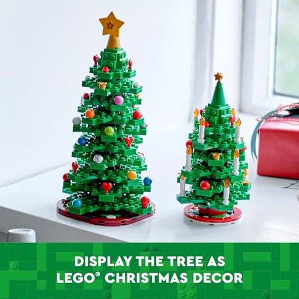 Árbol de Navidad LEGO - Juguetes de construcción para niños y niñas, a partir de 12 años - Mini adornos navideños para la mesa y el hogar - Regalos para niños y niñas - 40573