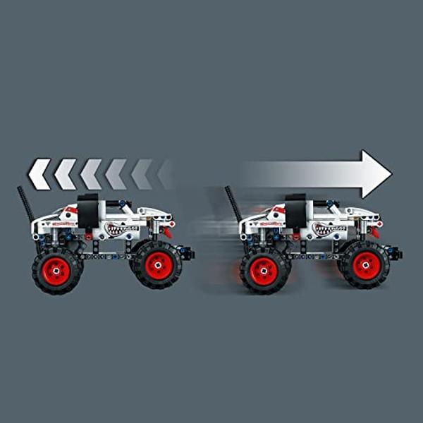 LEGO Technic Monster Jam Monster Mutt Dálmata, juguete de carreras 2 en 1 con retroceso, ideal para regalo de cumpleaños, juguete de construcción DIY, camión monstruo de juguete pa