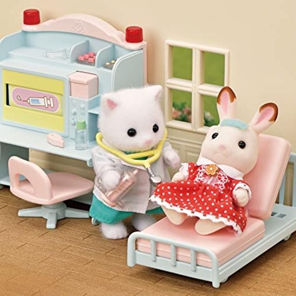 Set de inicio de Doctor de la Villa Calico Critters, juego de casa de muñecas con figura y accesorios