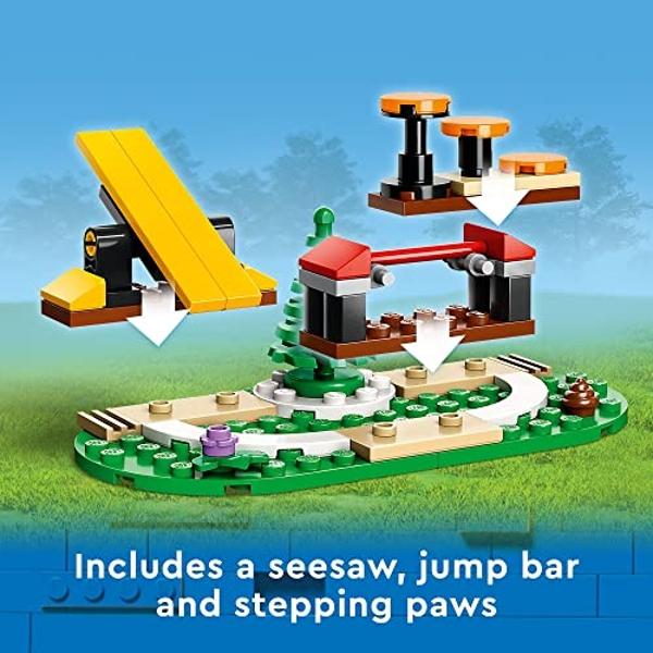 LEGO City Mobile Police Dog Training 60369, SUV de juguete con remolque, pista de obstáculos y figuras de cachorros, set de juego de animales para niños y niñas a partir de 5 años