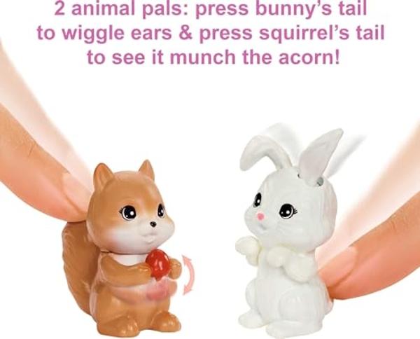 Muñecas Barbie y 20 accesorios, juego de tienda de campaña "It Takes Two" con Brooklyn y Malibú, además de 2 animales en movimiento.