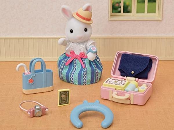 Set de viaje de fin de semana para mamá conejo de nieve Calico Critters, juego de casa de muñecas con figura y accesorios