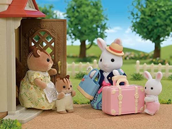 Set de viaje de fin de semana para mamá conejo de nieve Calico Critters, juego de casa de muñecas con figura y accesorios