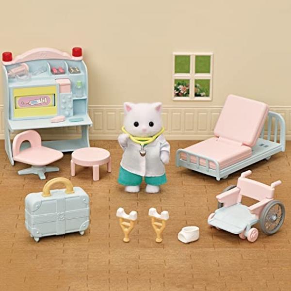 Set de inicio de Doctor de la Villa Calico Critters, juego de casa de muñecas con figura y accesorios