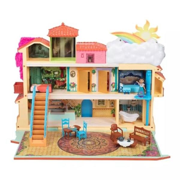 Disney Encanto Magical Madrigal House Playset con muñeca Mirabel y 14 accesorios: ¡incluye luces, sonidos y música!