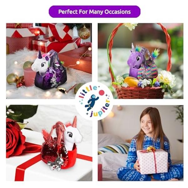 Conjunto de peluche Little Jupiter con monedero - Unicornio de peluche - Unicornio de peluche para niñas - Unicornio de peluche - Unicornio de peluche - Unicornio - Regalo de unico