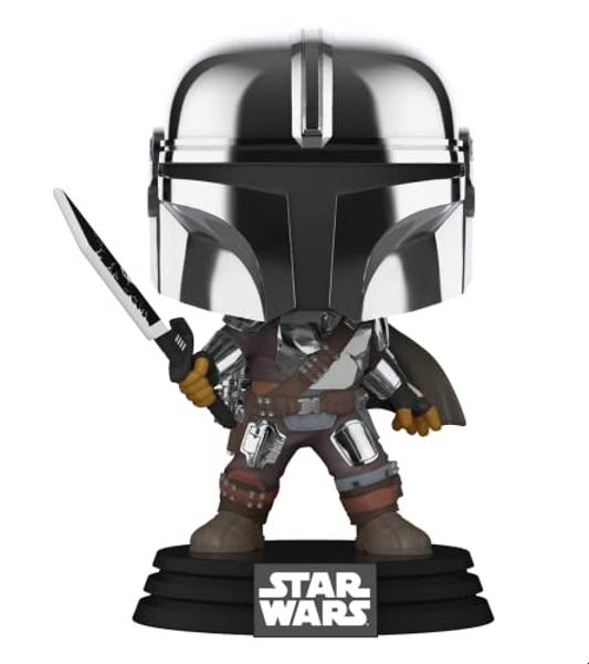POP Funko Star Wars Mandalorian con Darksaber (Chrome y brilla en la oscuridad), exclusivo