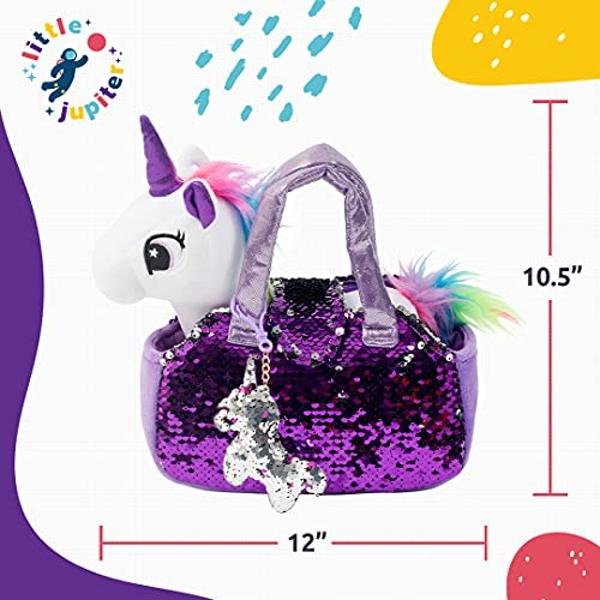 Conjunto de peluche Little Jupiter con monedero - Unicornio de peluche - Unicornio de peluche para niñas - Unicornio de peluche - Unicornio de peluche - Unicornio - Regalo de unico