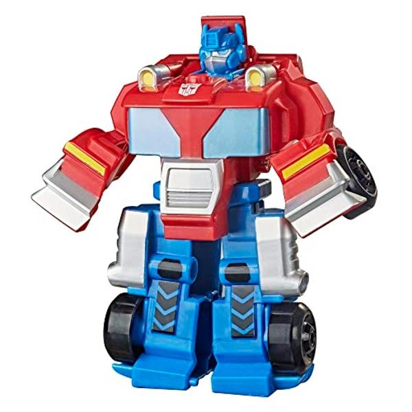 Figura de acción Transformers Playskool Heroes Rescue Bots Academy Team Optimus Prime de 11,4 cm, juguete robot convertible para niños, a partir de 3 años (Exclusivo de Amazon)