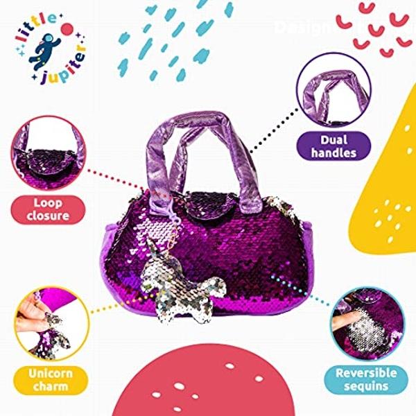 Conjunto de peluche Little Jupiter con monedero - Unicornio de peluche - Unicornio de peluche para niñas - Unicornio de peluche - Unicornio de peluche - Unicornio - Regalo de unico