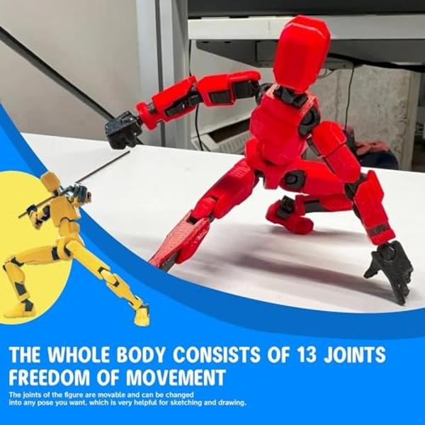 Figura de acción MerryXD T13, ensamblada, figura de acción ficticia Nova Titan Lucky 13, juguete móvil multiarticulado impreso en 3D, crece en la oscuridad azul