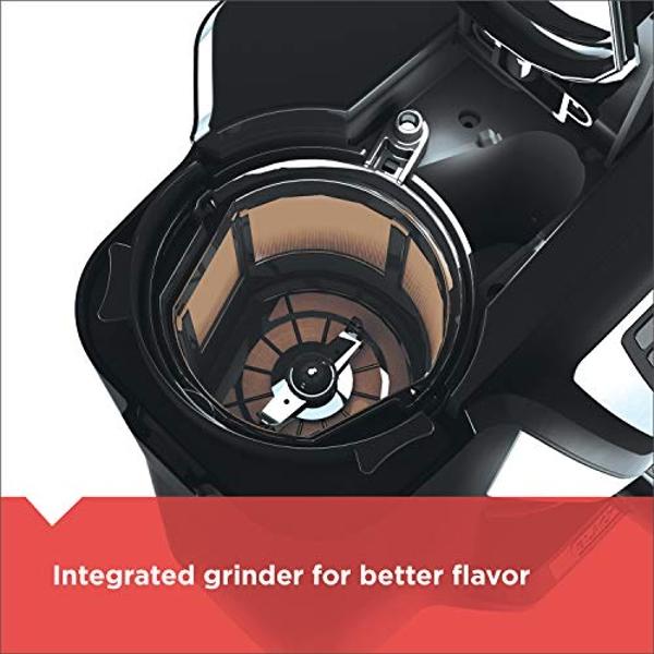 Cafetera BLACK+DECKER de 12 tazas con molinillo y preparación automáticos, cafetera de goteo, programable, con filtro reutilizable.