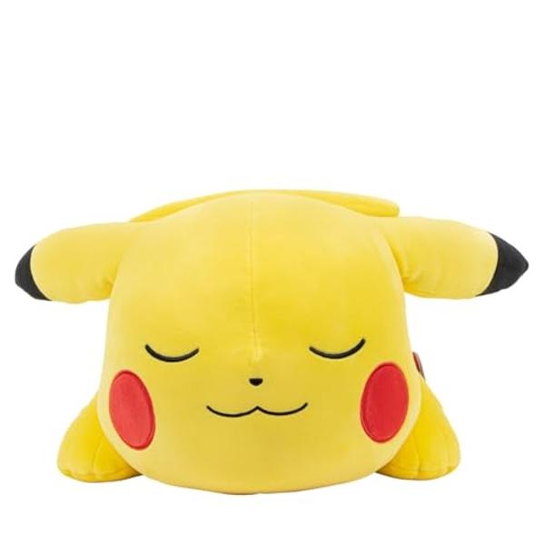 Peluche de Pikachu durmiendo de Pokémon - Peluche premium de 45 cm en pose de sueño