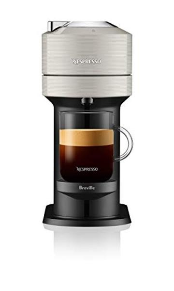 Cafetera y cafetera espresso Nespresso Vertuo Next de Breville, con espumador de leche Aeroccino, color gris claro