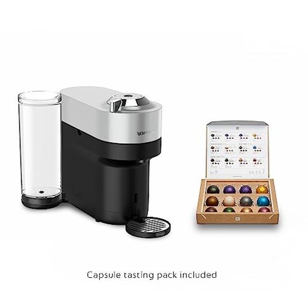 Cafetera y cafetera espresso Nespresso Vertuo Pop+ Deluxe de De'Longhi, 120 voltios, color plata
