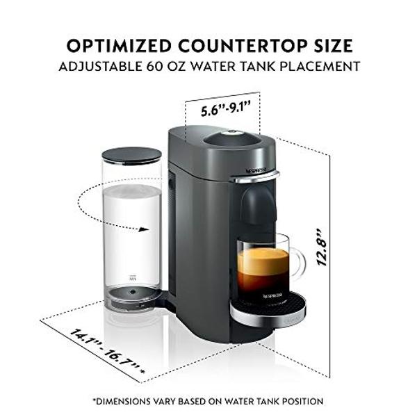 Cafetera y cafetera espresso Nespresso Vertuo Plus de De'Longhi, Titan