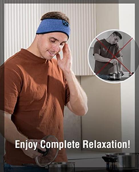 Diadema Fulext para dormir con cómodos auriculares: cómodos auriculares para quienes duermen de lado, 10 horas de Bluetooth, ideal como regalo para hombres y mujeres.