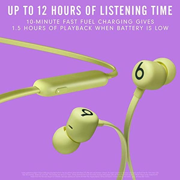 Auriculares inalámbricos portátiles Bluetooth Beats Flex con micrófono integrado - Amarillo Yuzu (Renovados)