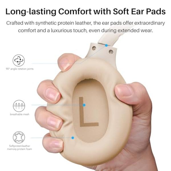 Auriculares inalámbricos Bluetooth Kinivo BTH240 PRO (supraurales, música estéreo HiFi, 30 horas de reproducción, micrófono integrado, plegables, manos libres)
