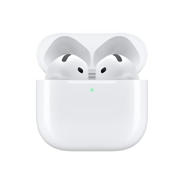 Auriculares inalámbricos Apple AirPods 4, Bluetooth, con cancelación activa de ruido, audio adaptativo, modo transparencia, audio espacial personalizado, estuche de carga USB-C, ca