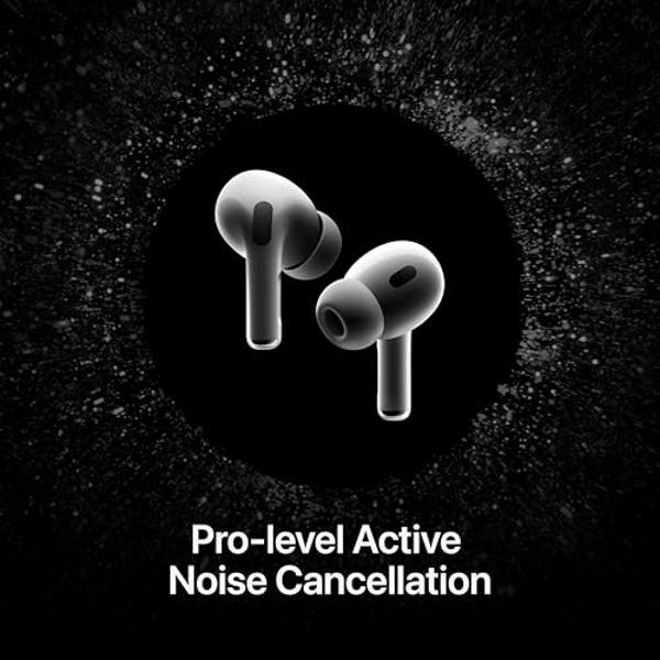 Auriculares inalámbricos Apple AirPods Pro 2, cancelación activa de ruido, función de audífono, Bluetooth, transparencia, audio espacial personalizado, sonido de alta fidelidad, ch