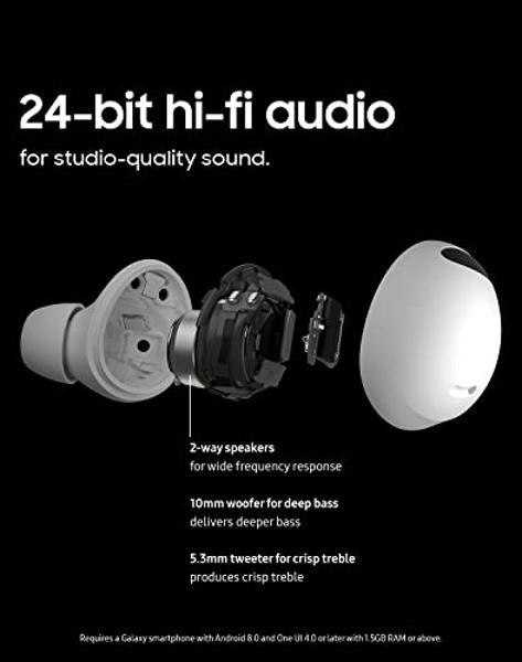 Auriculares inalámbricos Bluetooth Samsung Galaxy Buds 2 Pro con cancelación de ruido, sonido Hi-Fi, audio 360, ajuste cómodo, voz HD, modo conversación, resistencia al agua IPX7, 