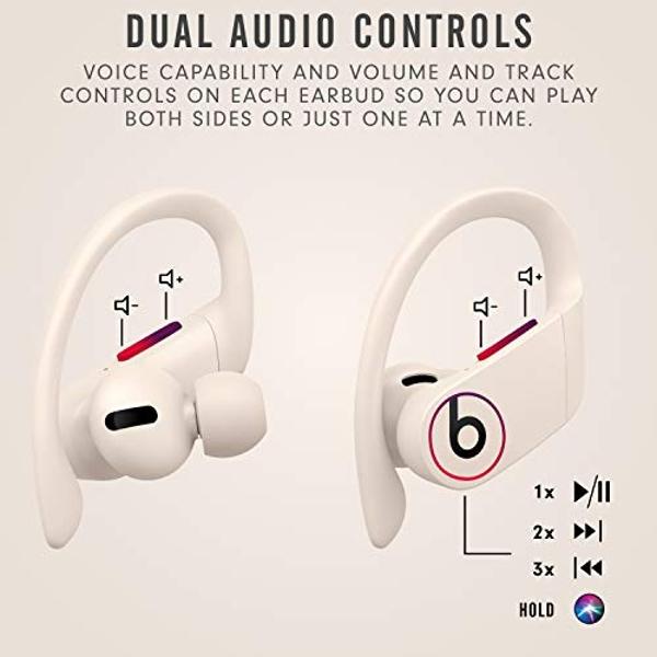 Auriculares inalámbricos Beats Powerbeats Pro - Chip H1 de Apple, Bluetooth de clase 1, 9 horas de reproducción, resistentes al sudor, micrófono integrado - Marfil