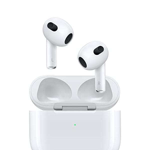 Auriculares inalámbricos Apple AirPods (3.ª generación) con estuche de carga MagSafe. Audio espacial, resistentes al sudor y al agua, hasta 30 horas de batería. Auriculares Bluetoo