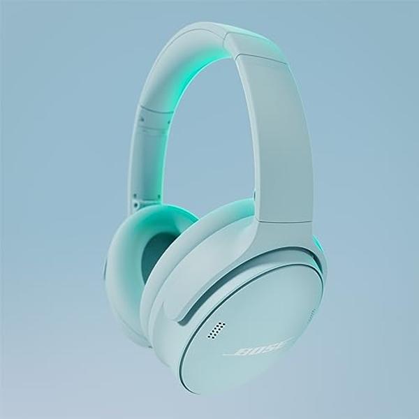Audífonos inalámbricos Bose QuietComfort con cancelación de ruido, Bluetooth, supraaurales con hasta 24 horas de duración de batería, color azul piedra lunar - Edición limitada (re