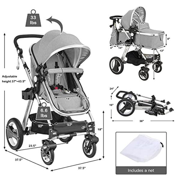 Cybex Gazelle S - Cochecito todo en uno para bebés y niños pequeños con más de 20 configuraciones modulares, reclinación ergonómica casi plana, cesta para la compra y plegado compa