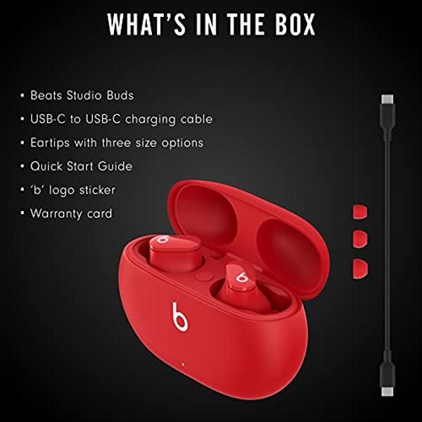Beats Studio Buds - Audífonos inalámbricos con cancelación de ruido - Compatibles con Apple y Android, micrófono integrado, clasificación IPX4, resistentes al sudor, Bluetooth de c