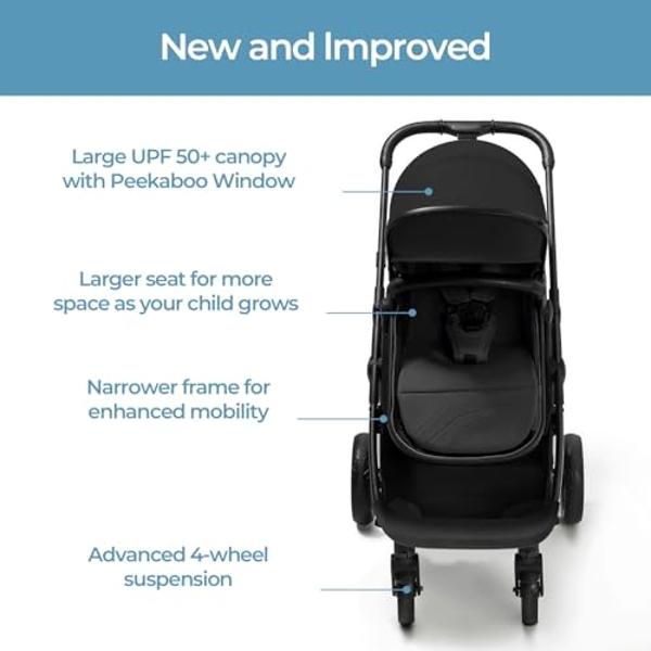 Cochecito CYBEX Beezy, ligero, plegable, compatible con todos los asientos infantiles CYBEX, con base para guardarlo, fácil de transportar, múltiples posiciones de reclinado, coche