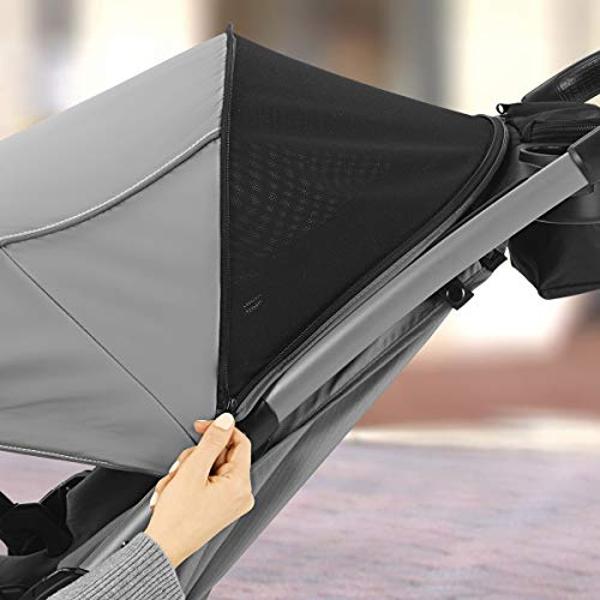 Sistema de viaje Chicco Bravo Primo Trio, cochecito de plegado rápido con asiento infantil de uso prolongado y cochecito Chicco KeyFit 35 Zip | Springhill/Negro