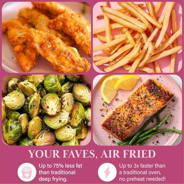 Freidora de aire de acero inoxidable Emeril Lagasse Everyday 360, tecnología de cocción rápida de 360°, capacidad XL, 9 en 1, 12 funciones de cocción preestablecidas que incluyen h