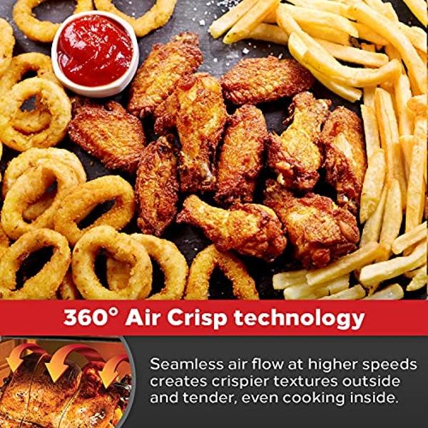 Freidora de aire de acero inoxidable Emeril Lagasse Everyday 360, tecnología de cocción rápida de 360°, capacidad XL, 9 en 1, 12 funciones de cocción preestablecidas que incluyen h