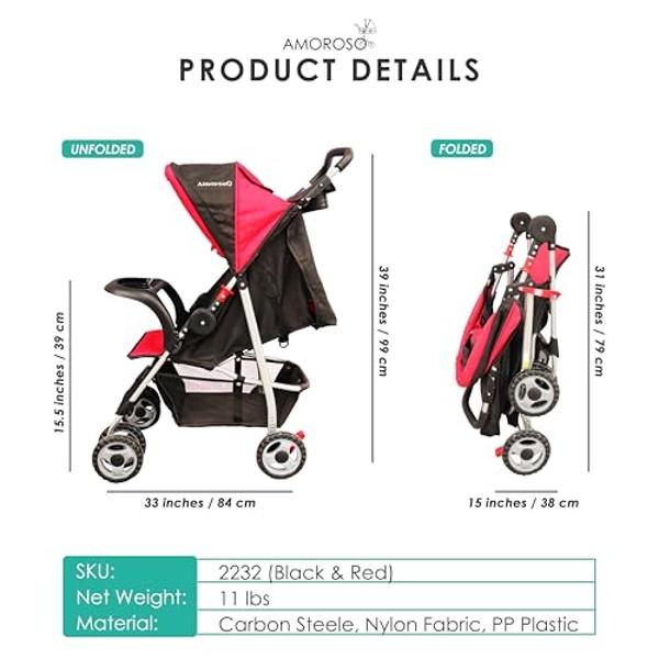 Cochecito todoterreno Thule Urban Glide de 4 ruedas para un solo niño, con suspensión total, neumáticos de aire, asiento vertical con reclinación ajustable y reposapiernas integrad