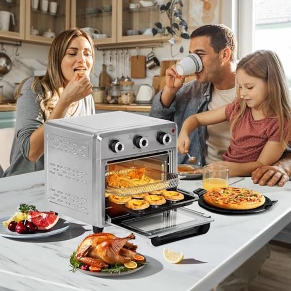 Freidora de aire caliente eléctrica digital Elite Gourmet EAF4617, 1350 W, sin aceite, con temporizador y controles de temperatura, 4 cuartos de galón, color negro