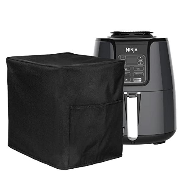Crutello Funda Para Freidora De Aire Con Bolsillos De Almacenamiento, Cubierta Antipolvo Para Freidora De 4 Cuartos De Galón, Bolsa De Viaje Negra