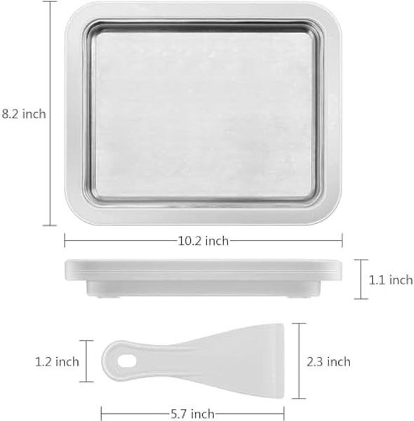 Máquina para hacer helados para niños Duomid, máquina para hacer helados enrollados con 2 palas, máquina para hacer yogur helado, molde/rollo para helado instantáneo, máquina para 