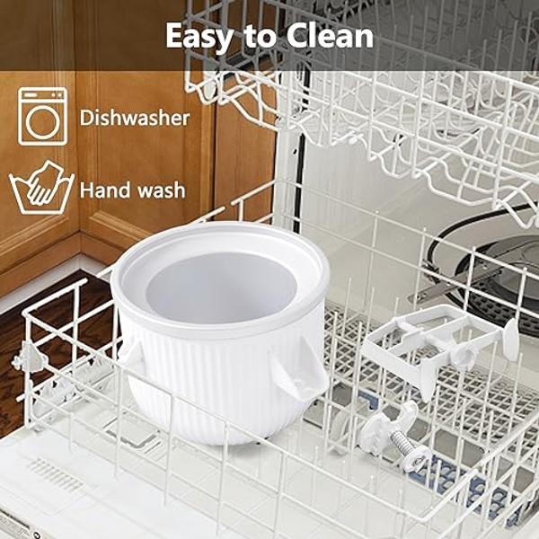 Accesorio para helado Gdrtwwh para batidora de pie KitchenAid, máquina para hacer helados y sorbetes, compatible con batidoras de pie KitchenAid de 4,5 a 5 cuartos y tazón con elev