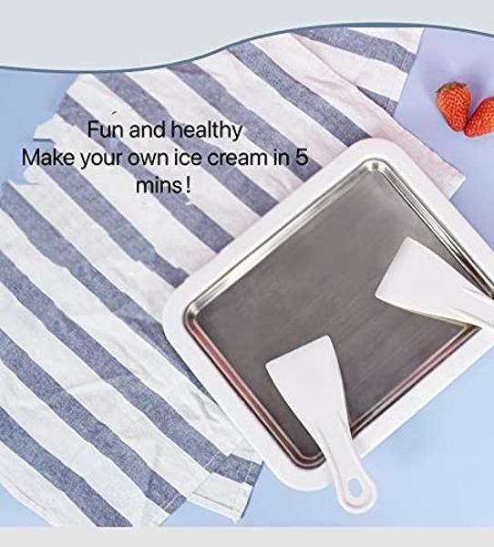 Máquina para hacer helados en rollo de acero inoxidable Whynter ICR-300SS de 0.5 cuartos con compresor