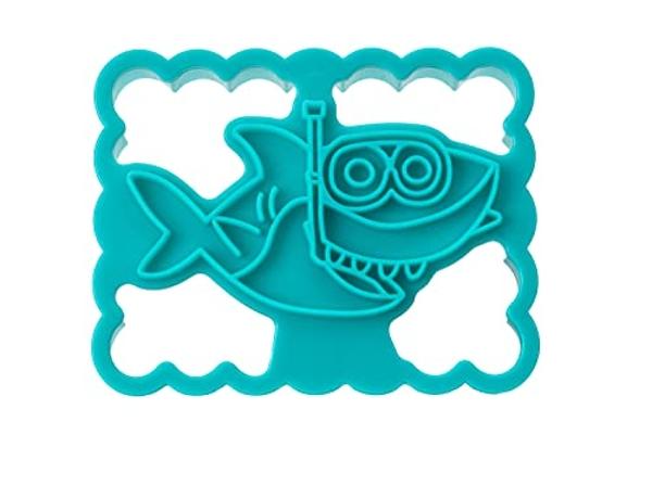 Máquina para hacer sándwiches de helado de silicona Mobi, tiburón