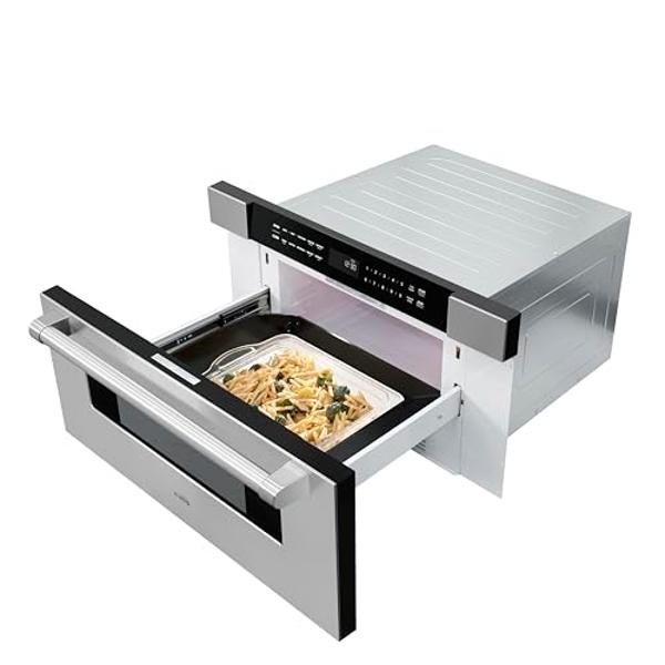 Cajón para microondas KoolMore KM-MD30-SS, capacidad en acero inoxidable, 30 pulgadas/1,2 pies cúbicos, plateado