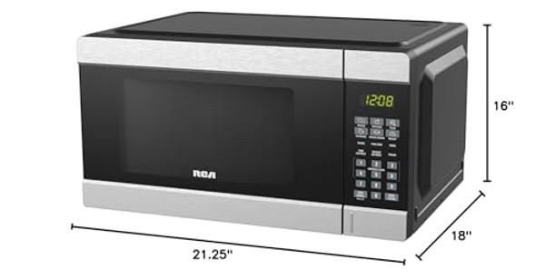 Horno microondas GE GCST10A1WSS 4 en 1, freidora de aire de 1050 vatios, modo asador y convección, bloqueo para niños, esencial para la cocina, ideal para la encimera o el dormitor