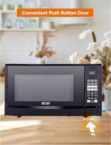 Horno microondas GE GCST10A1WSS 4 en 1, freidora de aire de 1050 vatios, modo asador y convección, bloqueo para niños, esencial para la cocina, ideal para la encimera o el dormitor