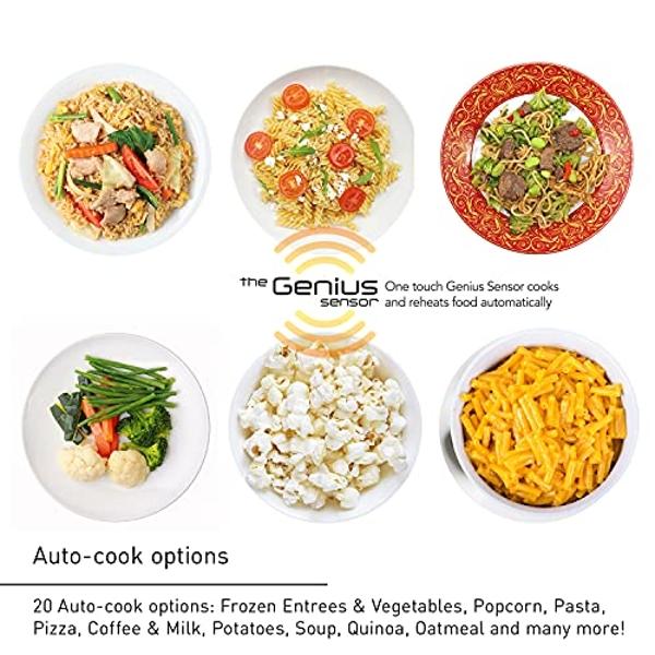 Horno Panasonic con tecnología Cyclonic Wave Inverter, 1250 W, 2.2 pies cúbicos. Microondas de encimera con sensor Genius de cocción con un solo toque – NN-SD975S (acero inoxidable